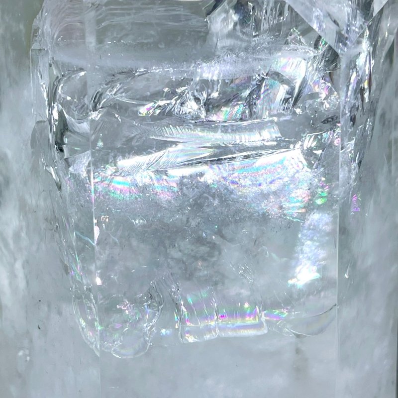 4 Pieces Large Clear Quartz Tower Raw Bottom With Stand - Wholesale Crystals