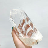 4 Pieces Large Clear Quartz Tower Raw Bottom With Stand - Wholesale Crystals