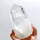 4 Pieces Large Clear Quartz Tower Raw Bottom With Stand - Wholesale Crystals