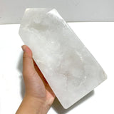 4 Pieces Large Geode Druzy White Moss Agate Four - sided Point - Wholesale Crystals