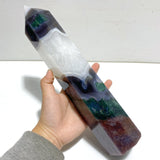 4 Pieces Large Green Moss Agate Points - Wholesale Crystals