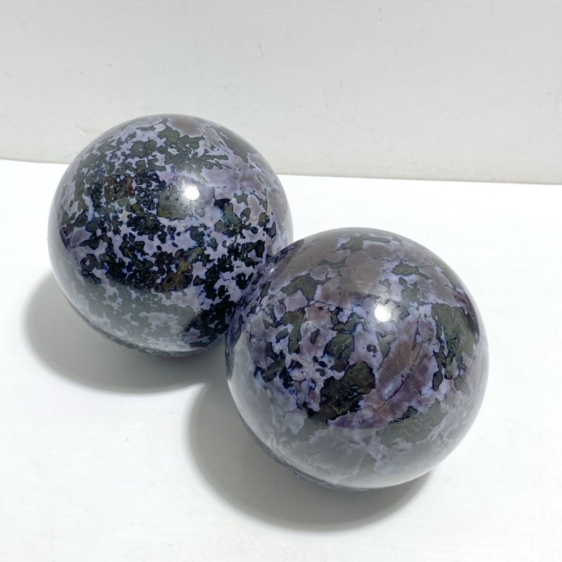 4 Pieces Large Indigo Gabbro Stone Spheres (Sea Freight Only) -Wholesale Crystals