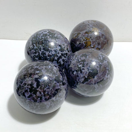 4 Pieces Large Indigo Gabbro Stone Spheres (Sea Freight Only) -Wholesale Crystals