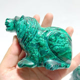 4 Pieces Malachite Lion Carving - Wholesale Crystals