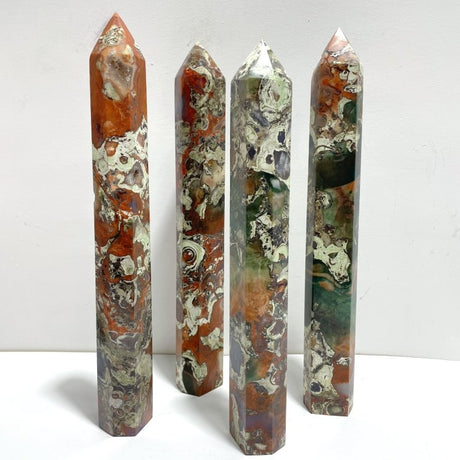 4 Pieces Tall China Agate Tower Point - Wholesale Crystals