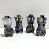 4 Pieces Volcano Agate Goddess Carving (UV - Reactive) - Wholesale Crystals