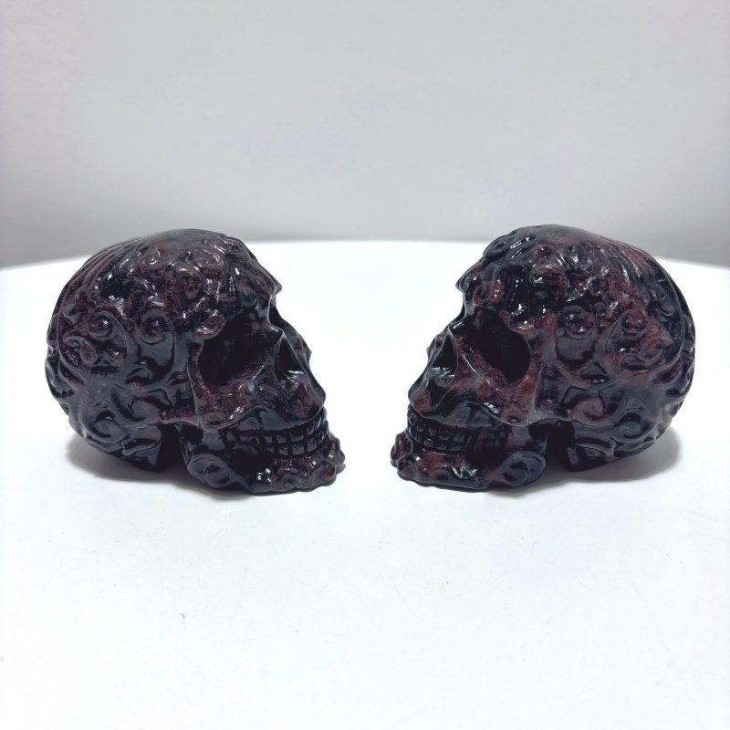 4 Types Crystal Skull Carving Wholesale Orange Calcite Garnet - Wholesale Crystals