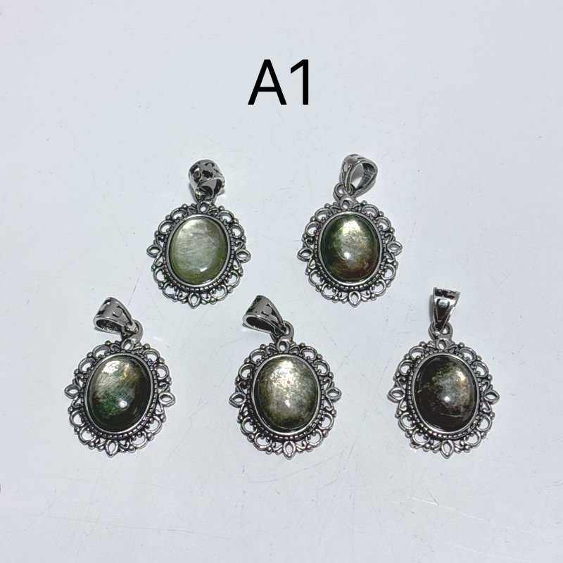 4 Types Green Mica Crystal Pendant Wholesale - Wholesale Crystals