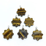 4 Types Snowflake Shape Pendants Wholesale Rose Quartz Obsidian Chevron Amethyst - Wholesale Crystals