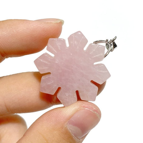 4 Types Snowflake Shape Pendants Wholesale Rose Quartz Obsidian Chevron Amethyst - Wholesale Crystals