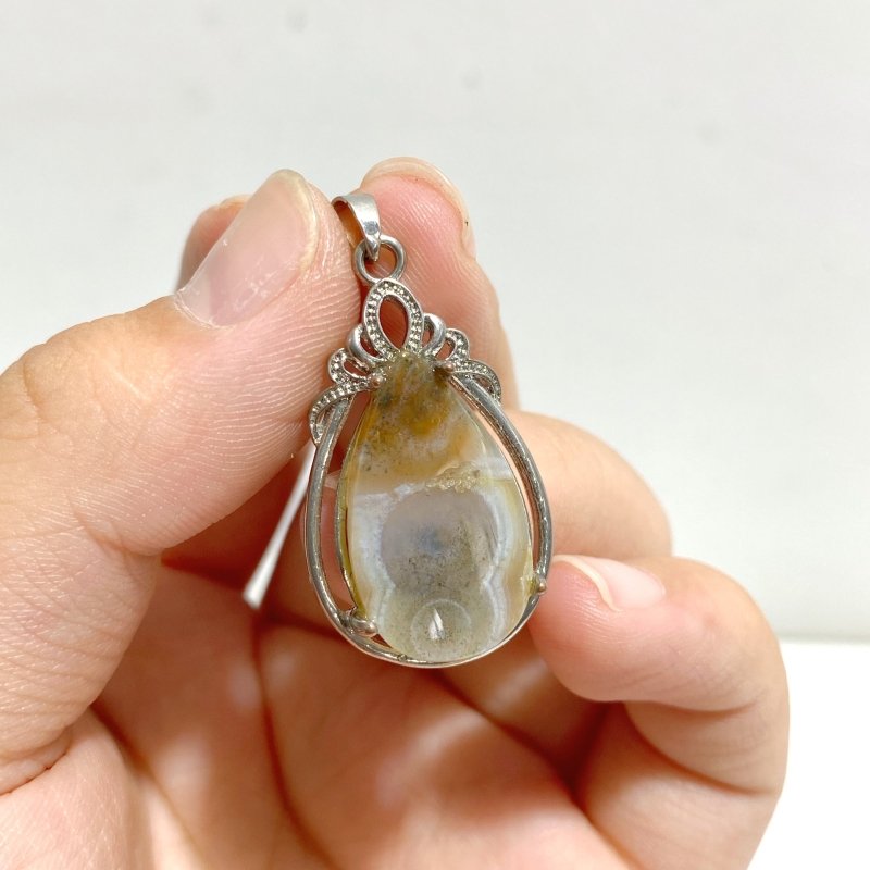 40 Pieces 8th Vein Ocean Japser Pendants -Wholesale Crystals