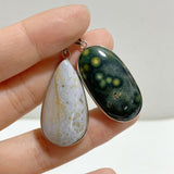 40 Pieces Vein Ocean Japser Pendant -Wholesale Crystals