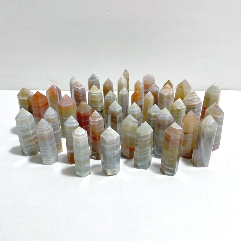 41 Pieces Stripe Agate Points - Wholesale Crystals