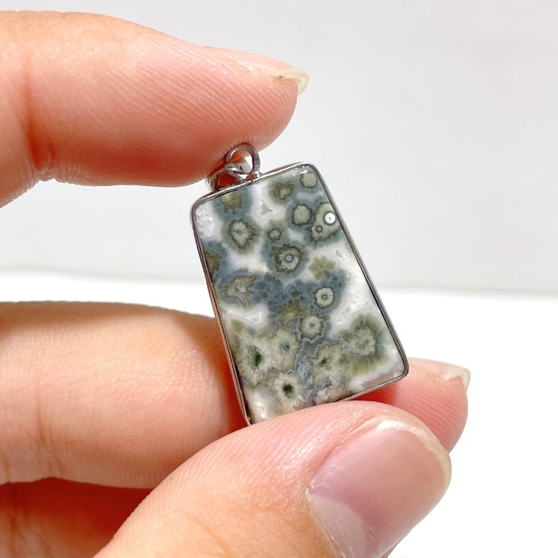 42 Pieces 8th Vein Ocean Japser Pendants - Wholesale Crystals