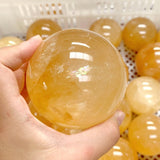 42 Pieces Yellow Calcite Spheres (Sea Freight Only) -Wholesale Crystals