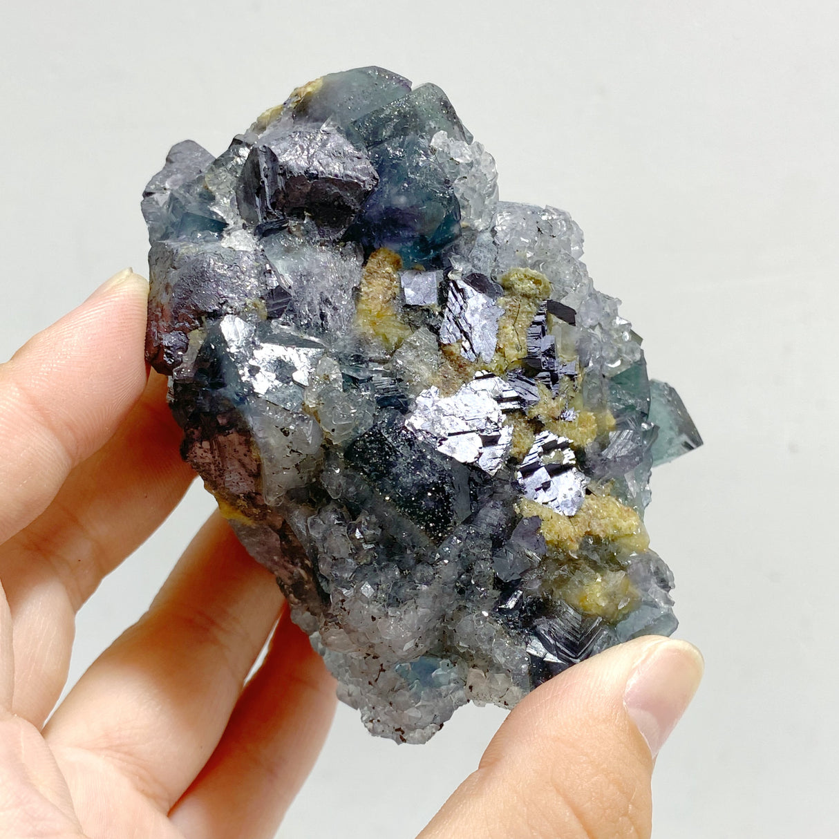 7 Pieces Raw Blue Fluorite Stone