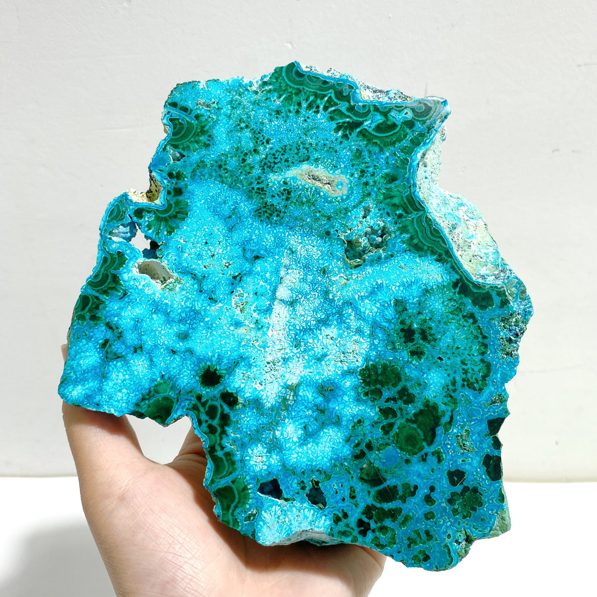 3 Pieces High Quality Chrysocolla Mixed Malachite Slab Specimen #14