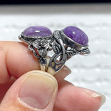43 Pieces Charoite Different Styles Ring 5 - Wholesale Crystals