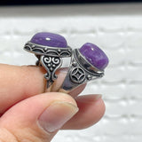 43 Pieces Charoite Different Styles Ring 5 - Wholesale Crystals