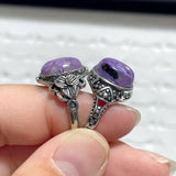 44 Pieces Charoite Different Styles Ring 4 - Wholesale Crystals