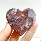 Unique Morocco Agate Heart Wing Carving With Stand