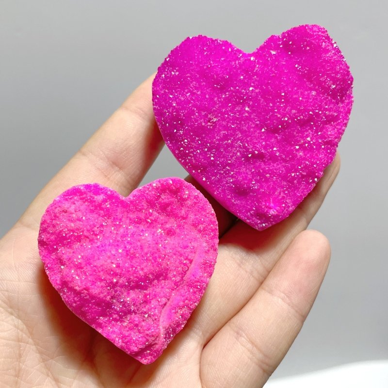 45 Pieces Angel Aura Heart Crystals Spirit Quartz Cluster - Wholesale Crystals