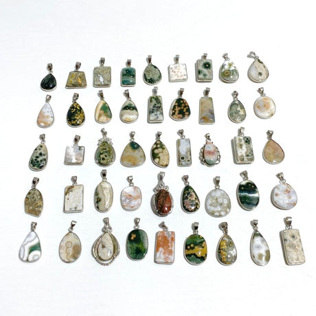 45 Pieces Beautiful 8th Vein Ocean Japser Pendant -Wholesale Crystals
