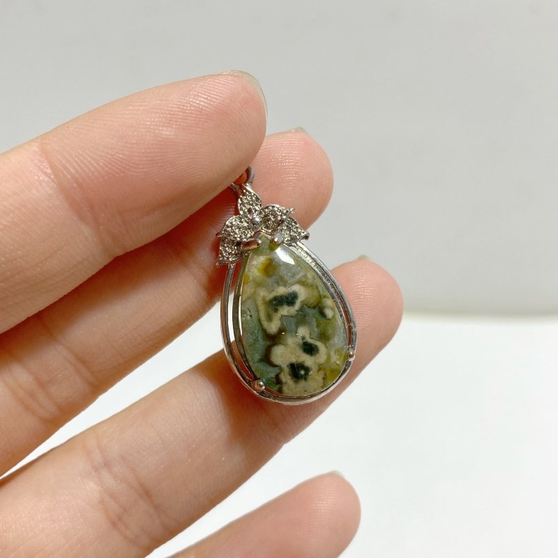 45 Pieces Beautiful 8th Vein Ocean Japser Pendant -Wholesale Crystals