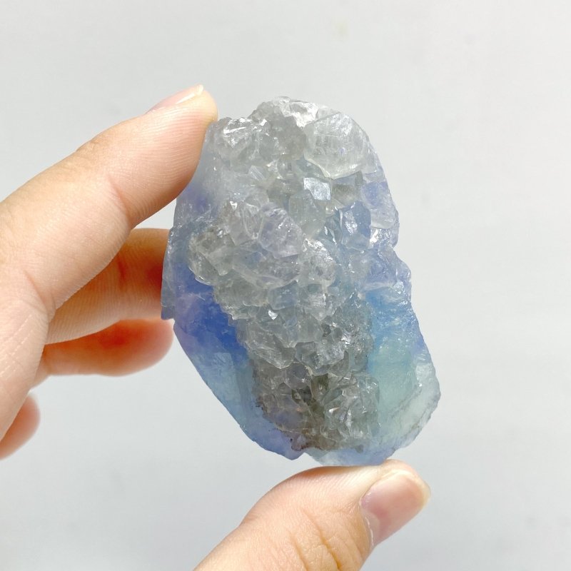 45 Pieces Blue Fluorite Mixed Calcite Raw Stone Specimen - Wholesale Crystals