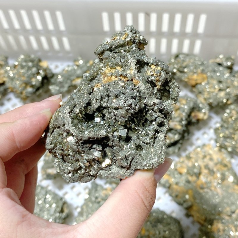 45 Pieces Raw Pyrite Stones (Sea Freight Only) -Wholesale Crystals