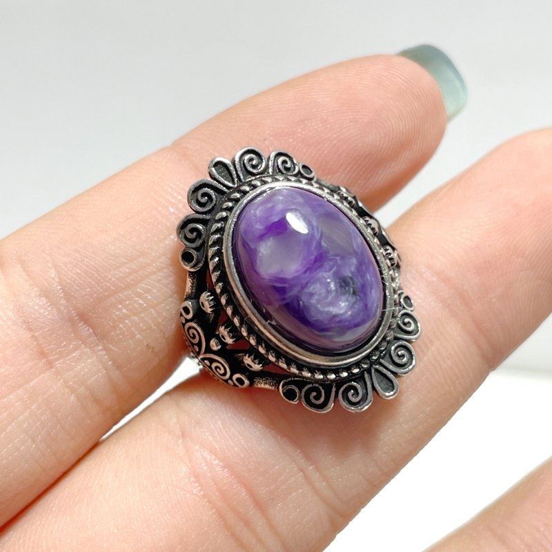 47 Pieces Charoite Different Styles Ring 2 - Wholesale Crystals