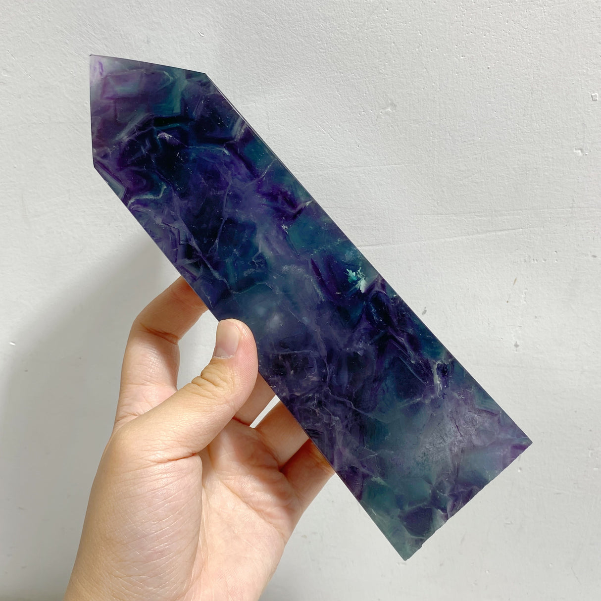 5 Pieces Rainbow Fluorite Raw Side Four-sided Tower Point