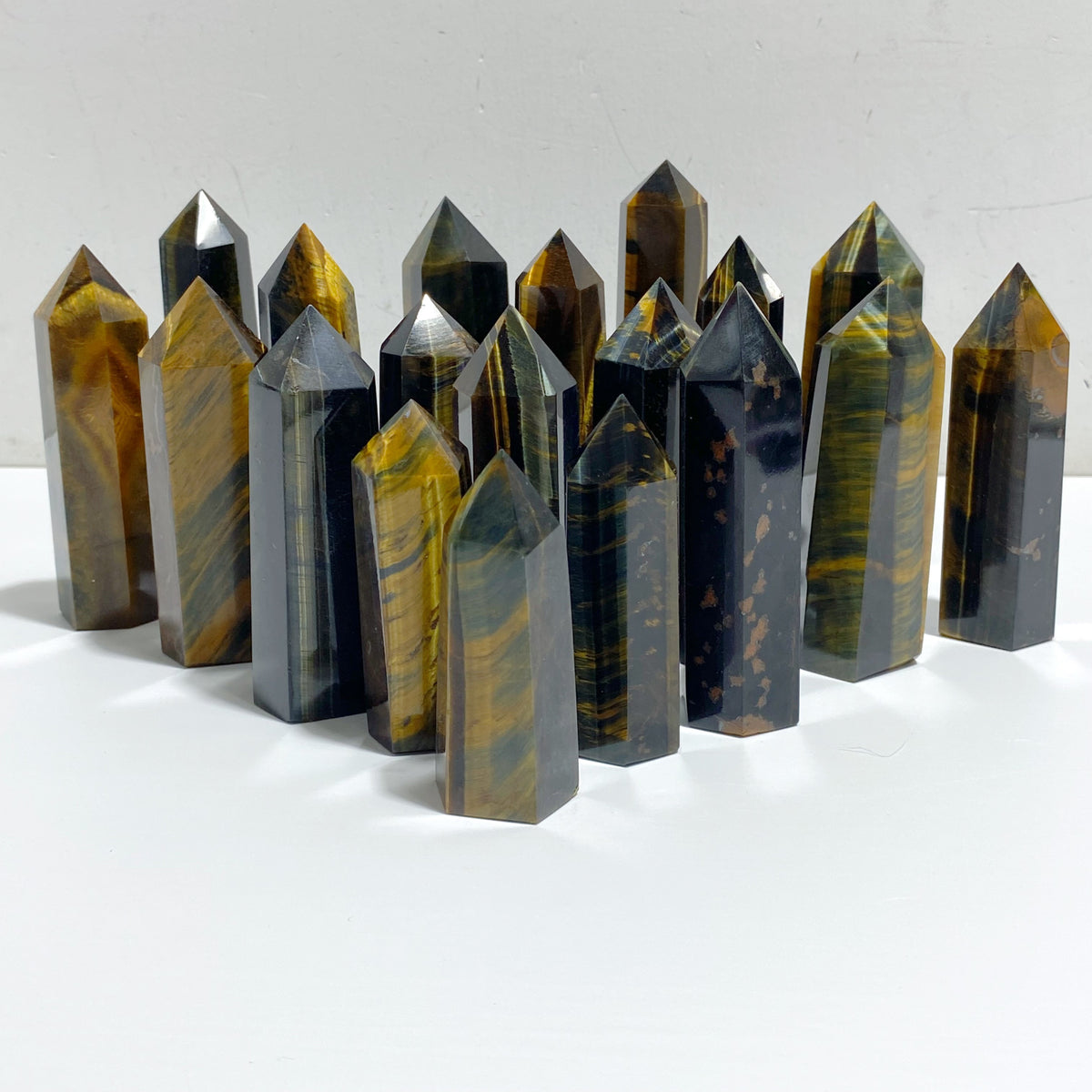 Yellow & Blue Tiger Eye Point Wholesale