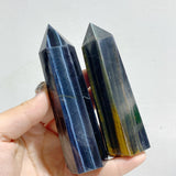 20 Pieces Fat Blue Tiger Eye Tower Points