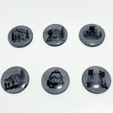 4cm Black Obsidian Hiking Bundle Engraved Round Slices Wholesale - Wholesale Crystals