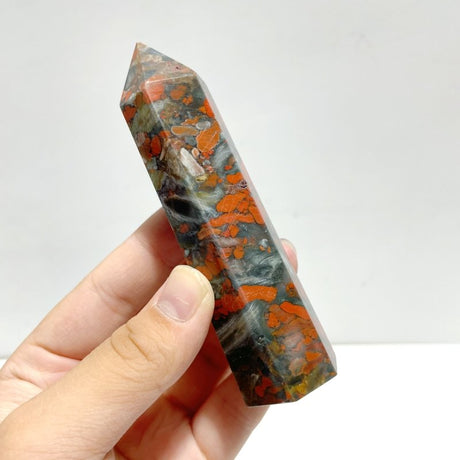 5 - 9CM Bloodstone Mixed Agate Tower Point Wholesale - Wholesale Crystals