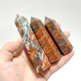 5 - 9CM Bloodstone Mixed Agate Tower Point Wholesale - Wholesale Crystals
