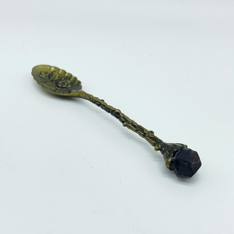5 Colors Coffee Spoon With Garnet Raw Stone Wholesale -Wholesale Crystals