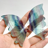 5 Pairs Beautiful Small Fluorite Symmetry Butterfly Wing With Stand - Wholesale Crystals
