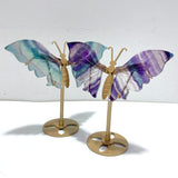 5 Pairs Beautiful Small Fluorite Symmetry Butterfly Wing With Stand - Wholesale Crystals
