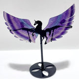 5 Pairs Rainbow Fluorite Pegasus Wing Crystal Carving With Stand - Wholesale Crystals
