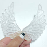 5 Pairs Selenite Angel Wing Carving With Stand - Wholesale Crystals