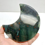 5 Pieces Africa Blood Stone Moon Carving With Stand - Wholesale Crystals