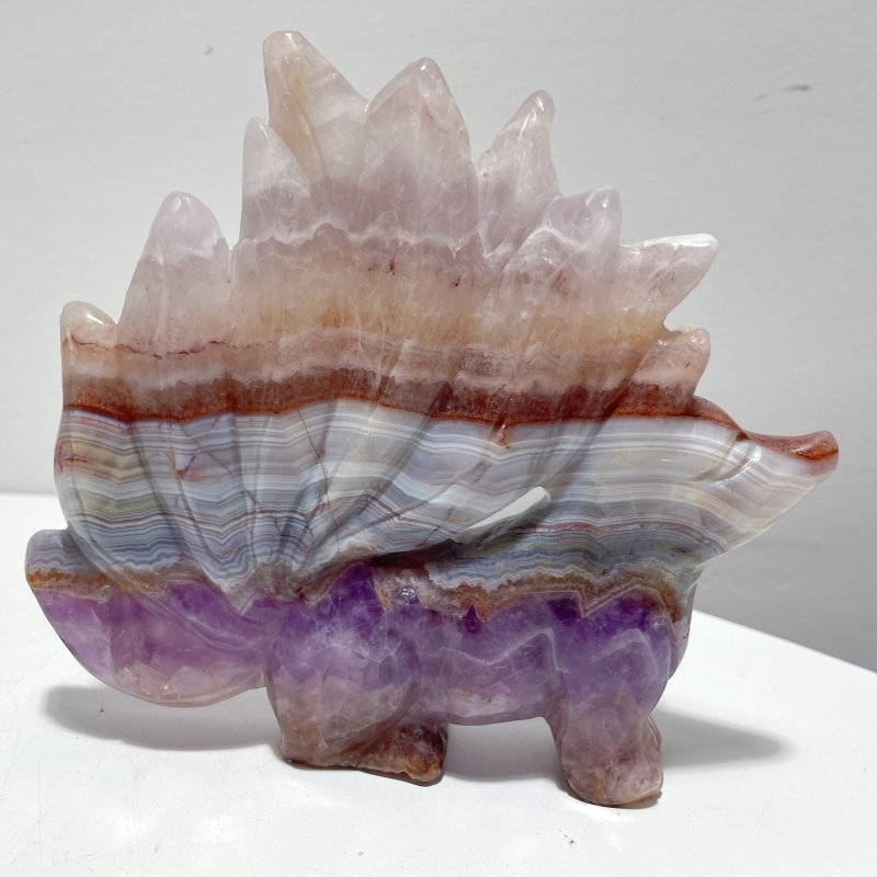 5 Pieces Amethyst Mixed Agate Nine - tailed Fox Carving - Wholesale Crystals