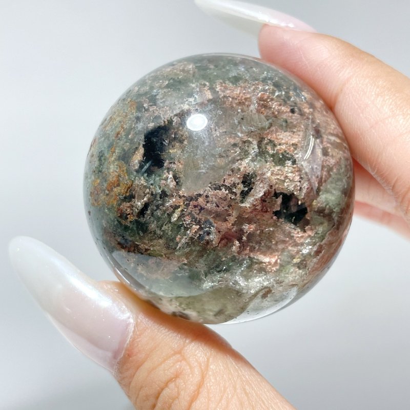 5 Pieces Beautiful Garden Quartz Sphere - Wholesale Crystals