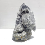 5 Pieces Black Clear Quartz Cluster Raw Side Tower - Wholesale Crystals