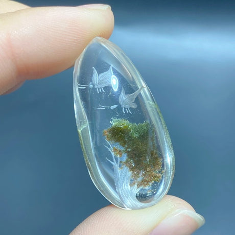 5 Pieces Butterfly Garden Quartz Inner Scene Carving - Wholesale Crystals