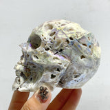 5 Pieces Geode Aura Sphalerite Skull Carving -Wholesale Crystals