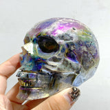 5 Pieces Geode Aura Sphalerite Skull Carving -Wholesale Crystals