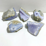 5 Pieces Geode Druzy Blue Chalcedony -Wholesale Crystals